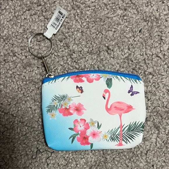 Accessories - Floral Flamingo Coin Purse